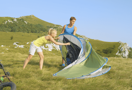 folding the tent