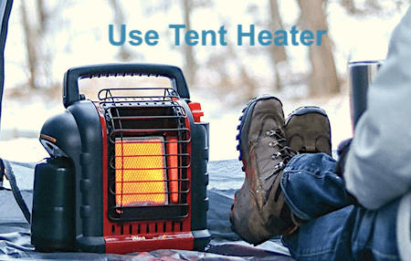 using tent heater