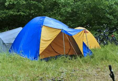 rain in campground