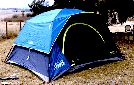 Coleman 4 person skydome tent front view