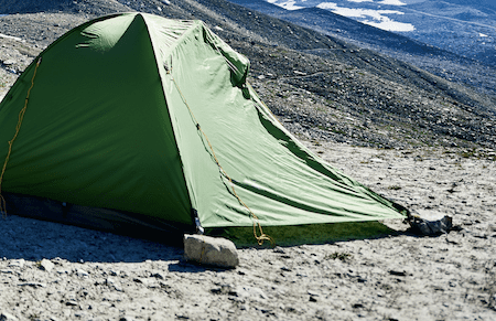 how to pitch tent on gravel