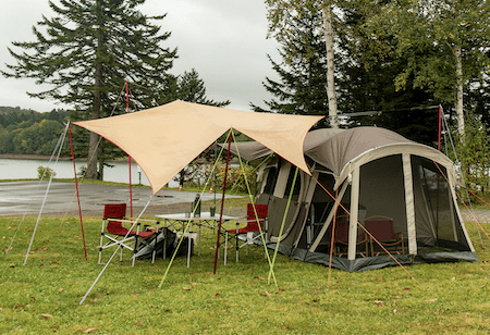 trap over a tent